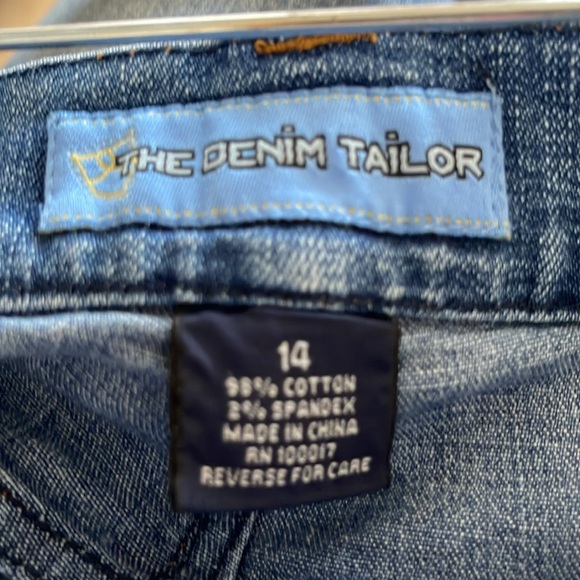 The Denim Tailor Pink Plaid Bows Blue Size 14 - Picture 2 of 8